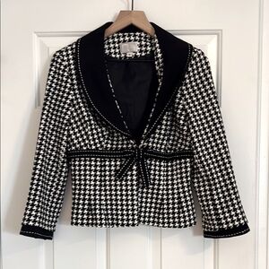 Alberto Makali Black and White Houndstooth Women's Jacket Size 8